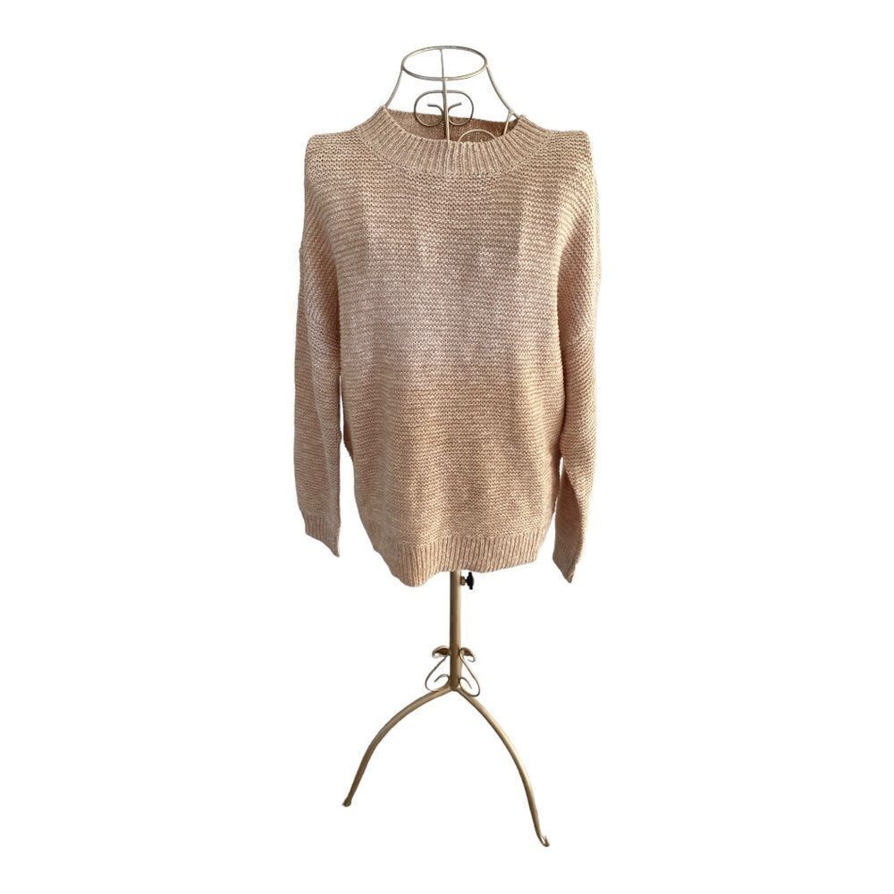 Lush taupe sweater S 50% cotton